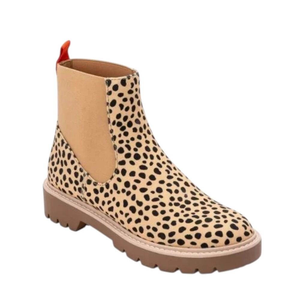 Dolce Vita Pepper Chelsea Boot Leopard Spot Lug Sole Ankle Boot Size 8.5M